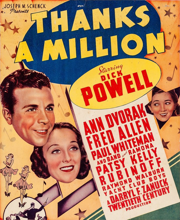 Thanks A Million (1935) Poster