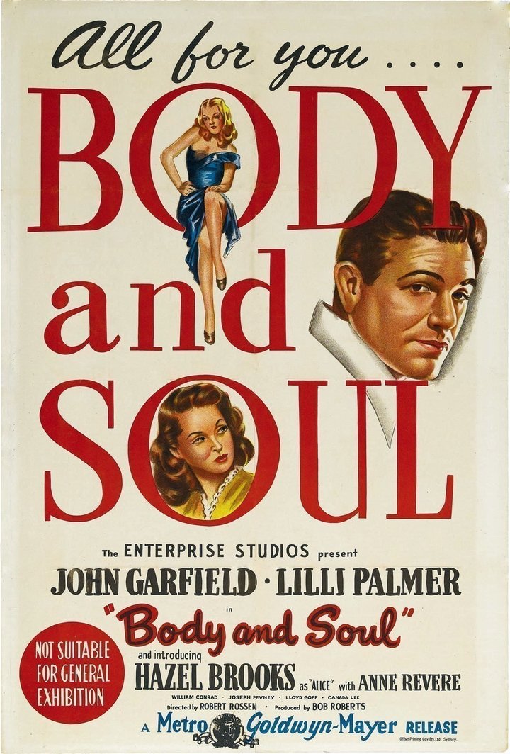 Body And Soul (1947) Poster