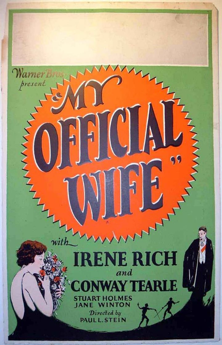 My Official Wife (1926) Poster