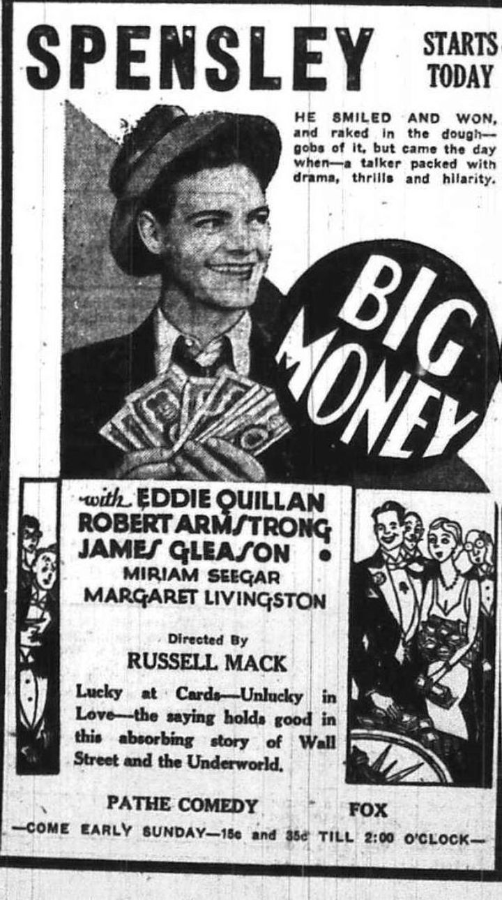 Big Money (1930) Poster