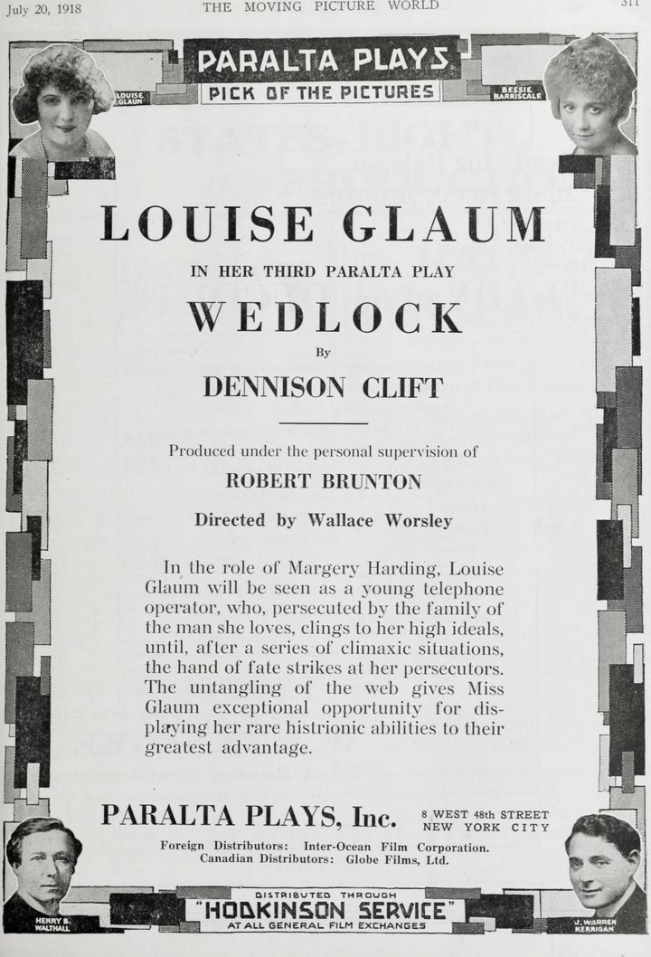 Wedlock (1918) Poster