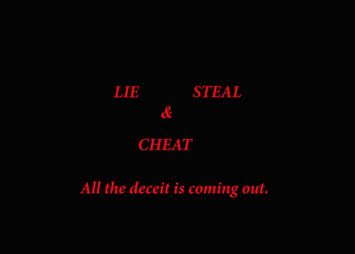 Lie, Steal, & Cheat Poster