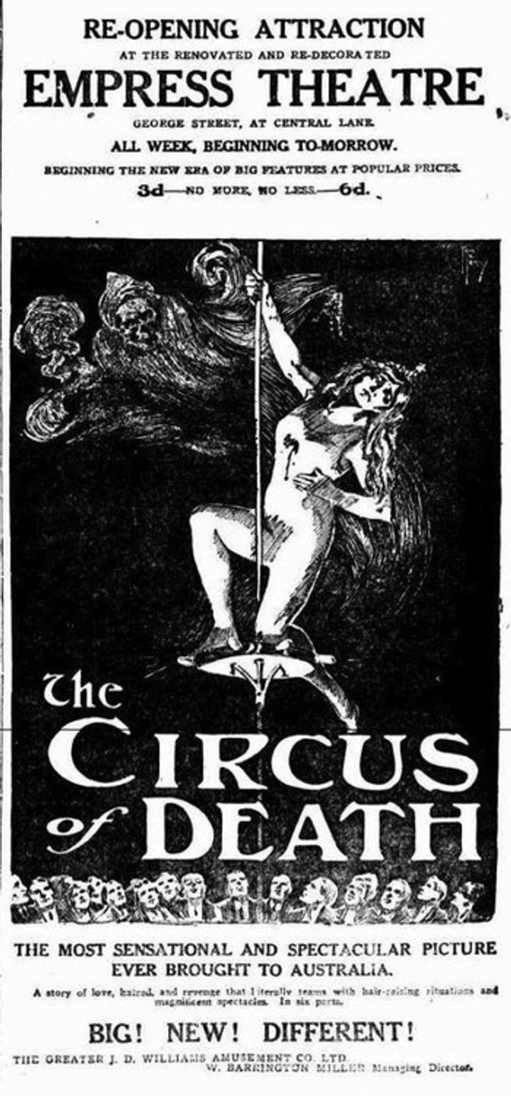 Le Cirque De La Mort (1916) Poster