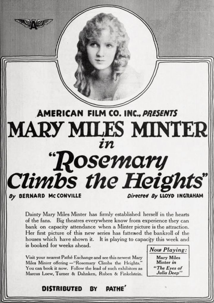 Rosemary Climbs The Heights (1918) Poster