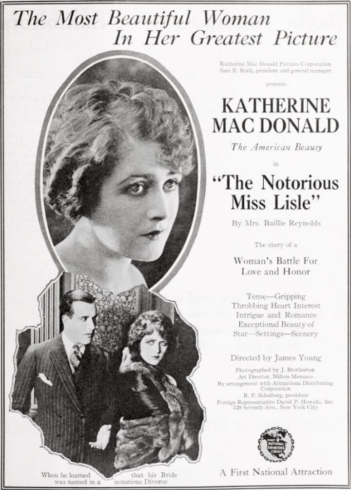 Notorious Miss Lisle (1920) Poster