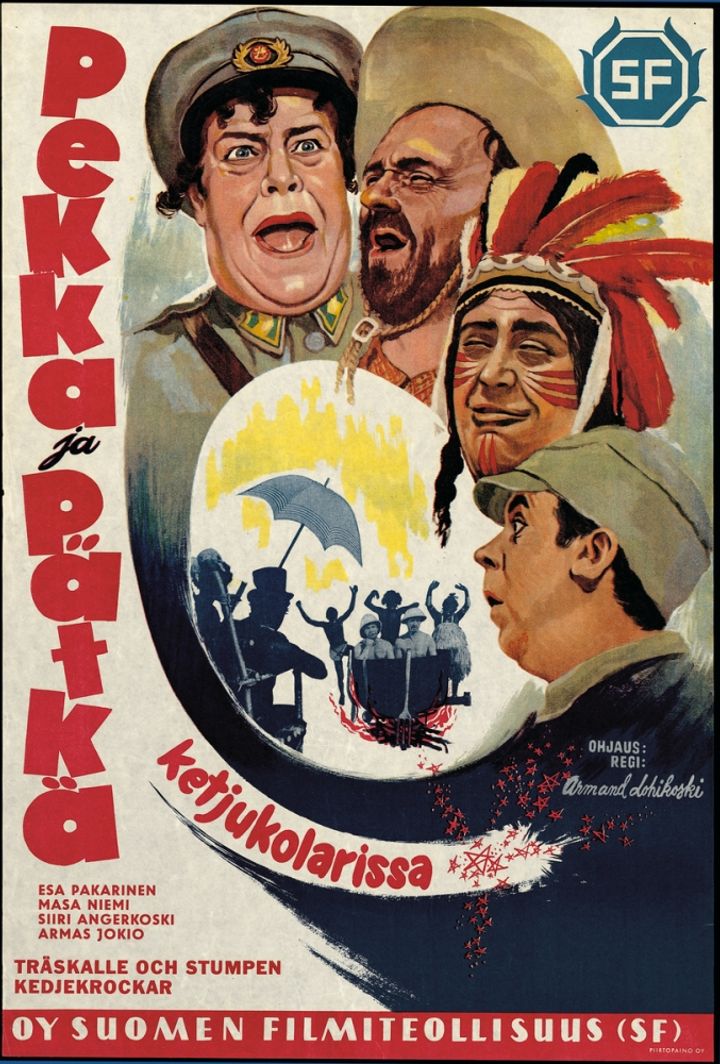 Pekka Ja Pätkä Ketjukolarissa (1957) Poster