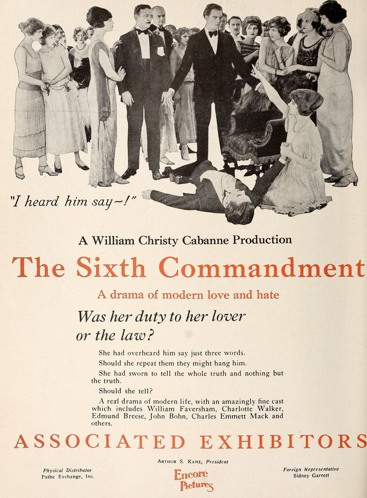 The Sixth Commandment (1924) Poster