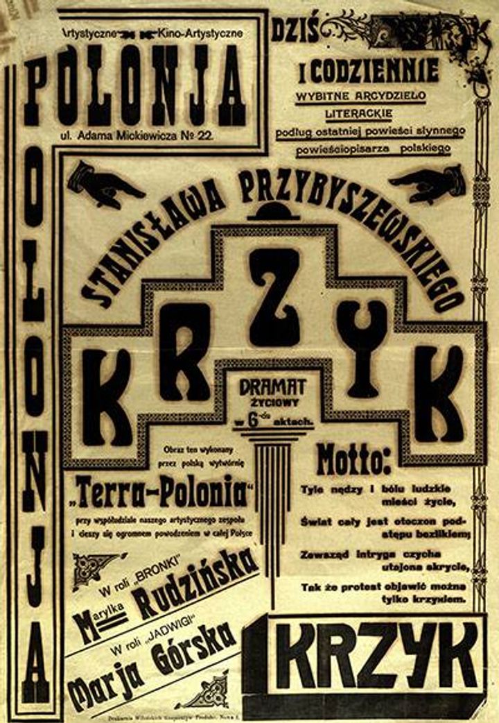 Krzyk (1921) Poster