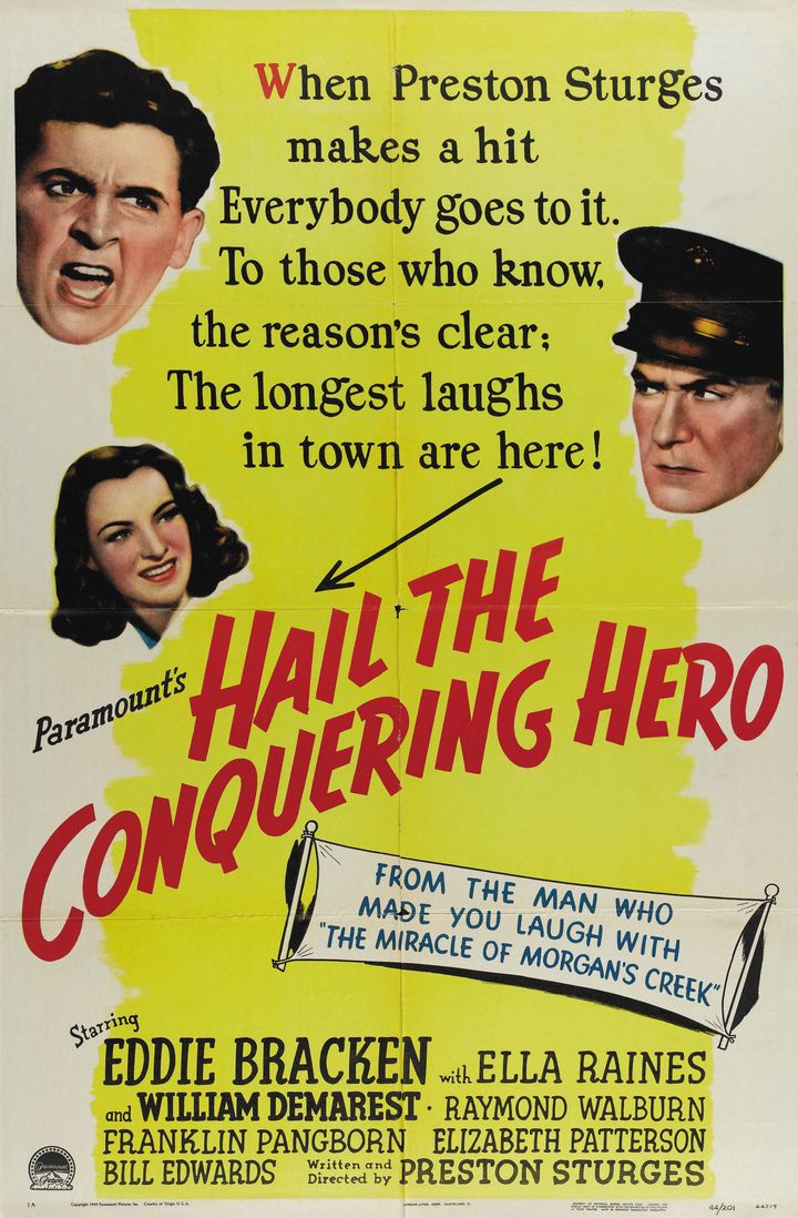 Hail The Conquering Hero (1944) Poster