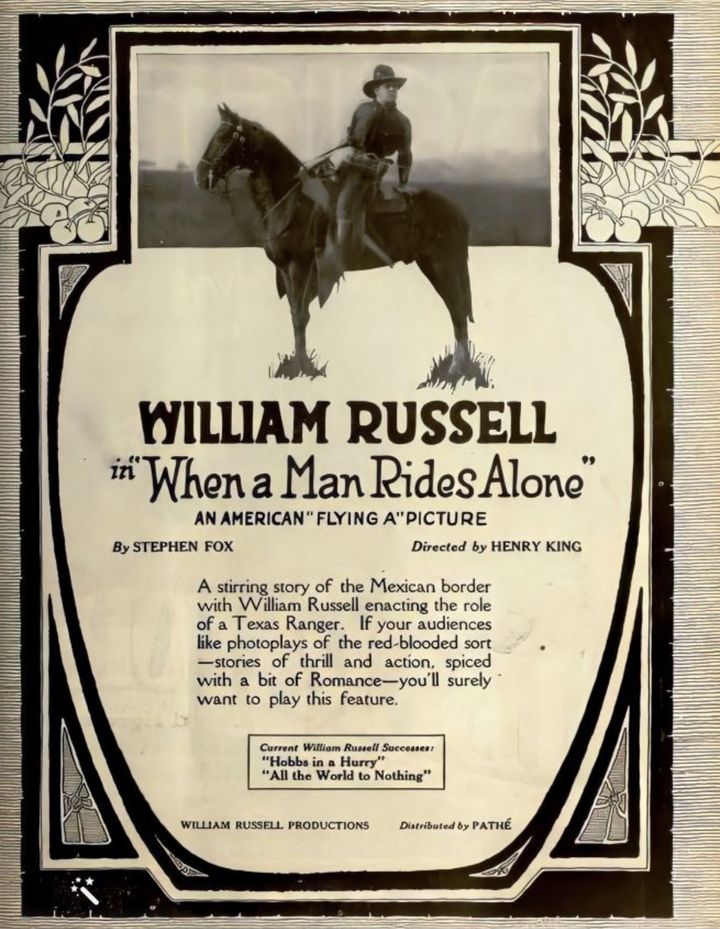 When A Man Rides Alone (1919) Poster