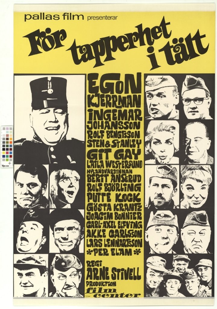 För Tapperhet I Tält (1965) Poster