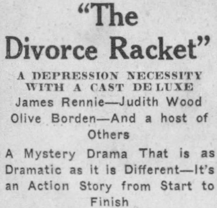 The Divorce Racket (1932) Poster