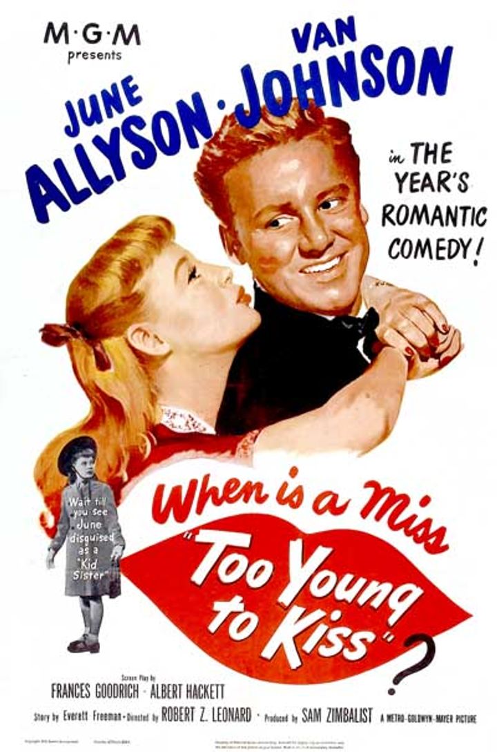 Too Young To Kiss (1951) Poster