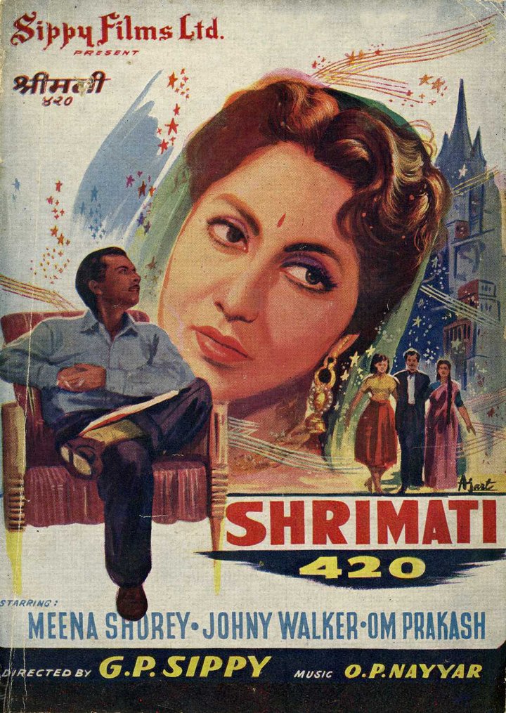 Shrimati 420 (1956) Poster