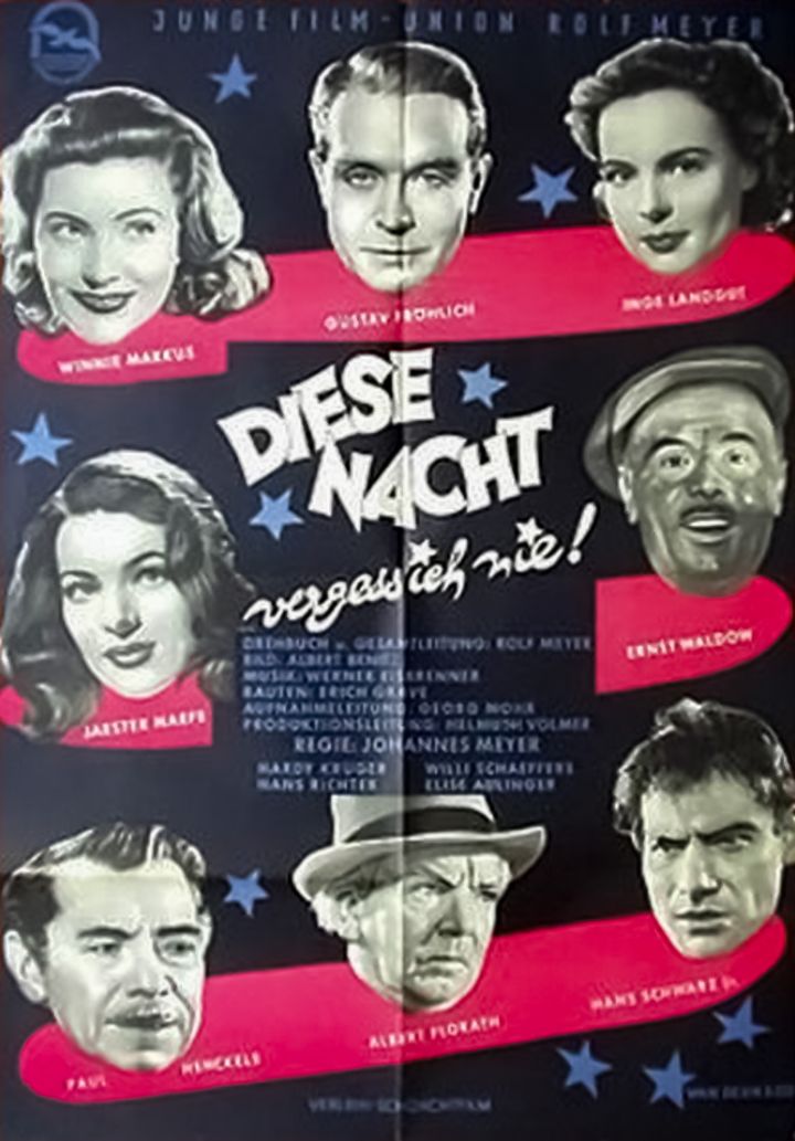 Diese Nacht Vergess Ich Nie (1949) Poster