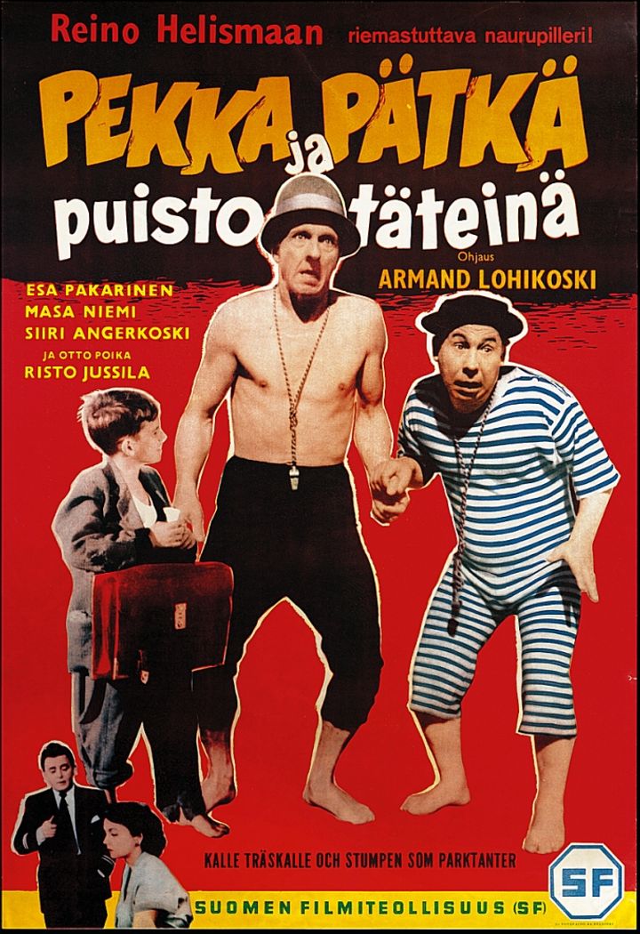 Pekka Ja Pätkä Puistotäteinä (1955) Poster