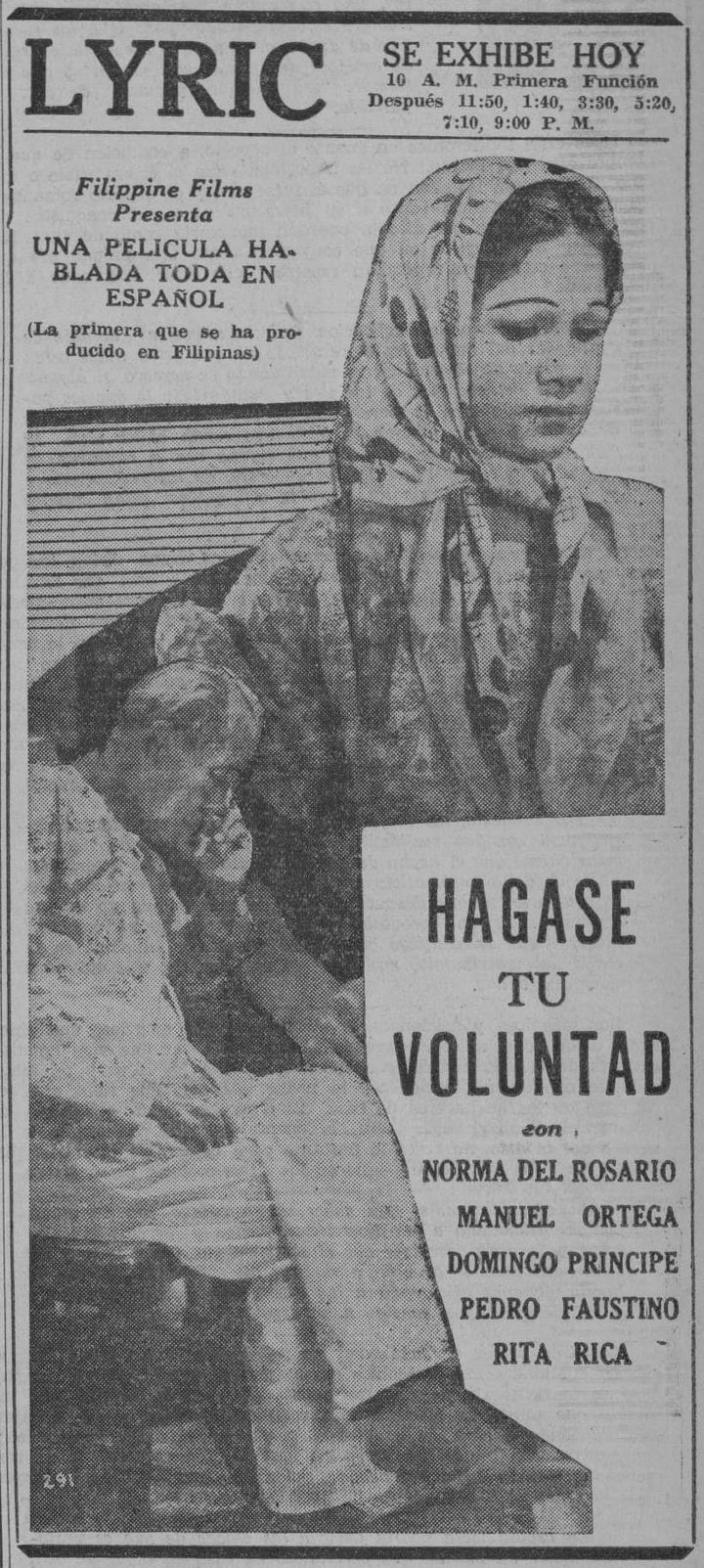 Hagase Tu Voluntad (1936) Poster