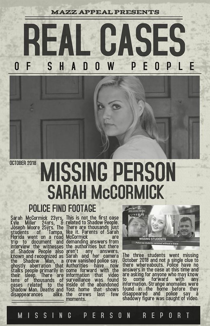 Real Cases Of Shadow People: The Sarah Mccormick Story (2019) Poster