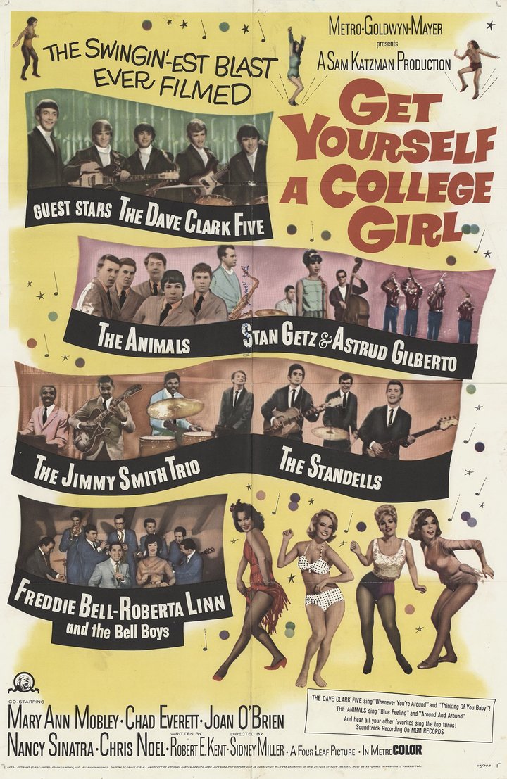 Get Yourself A College Girl (1964) Poster