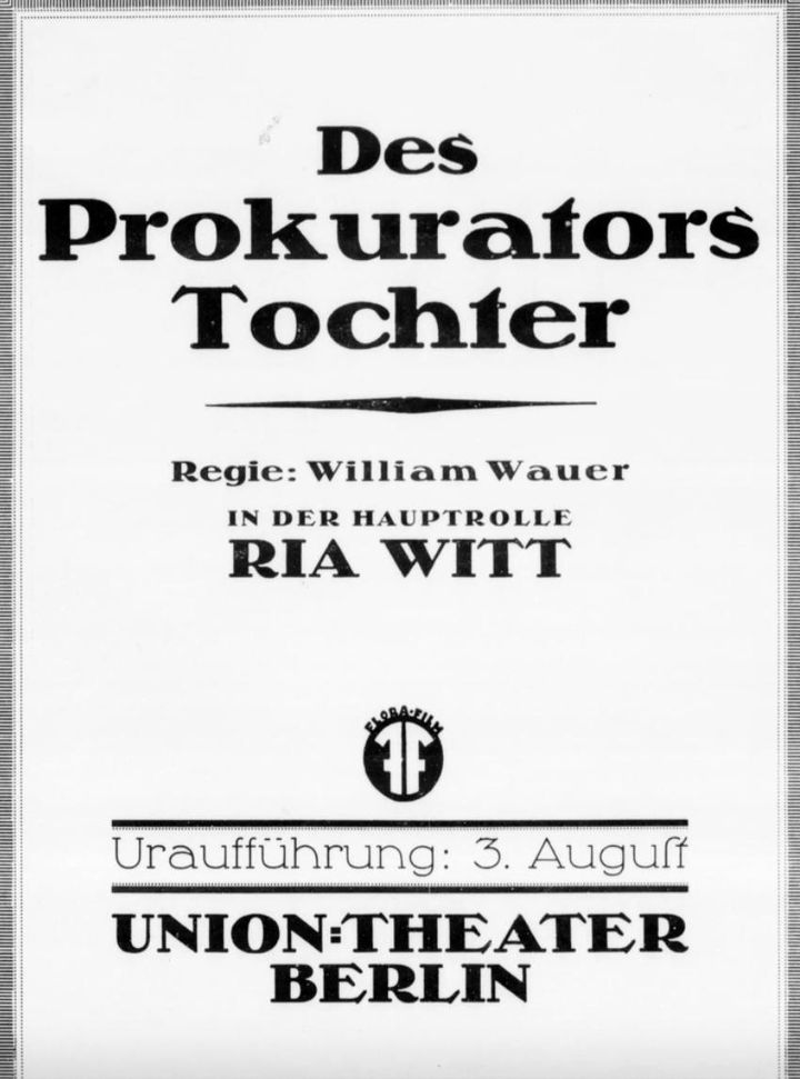 Des Prokurators Tochter (1917) Poster