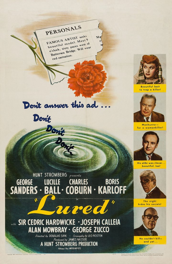 Lured (1947) Poster