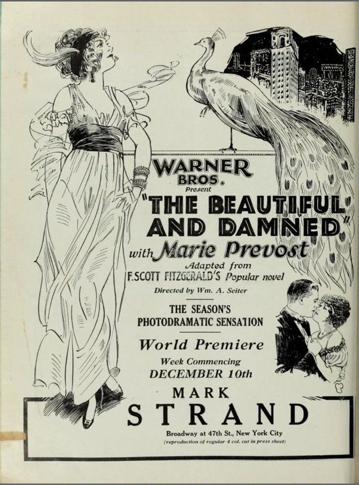 The Beautiful And Damned (1922) Poster