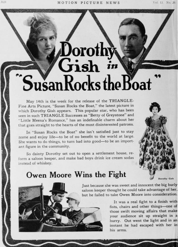 Susan Rocks The Boat (1916) Poster