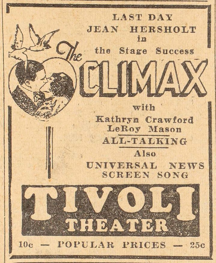 The Climax (1930) Poster