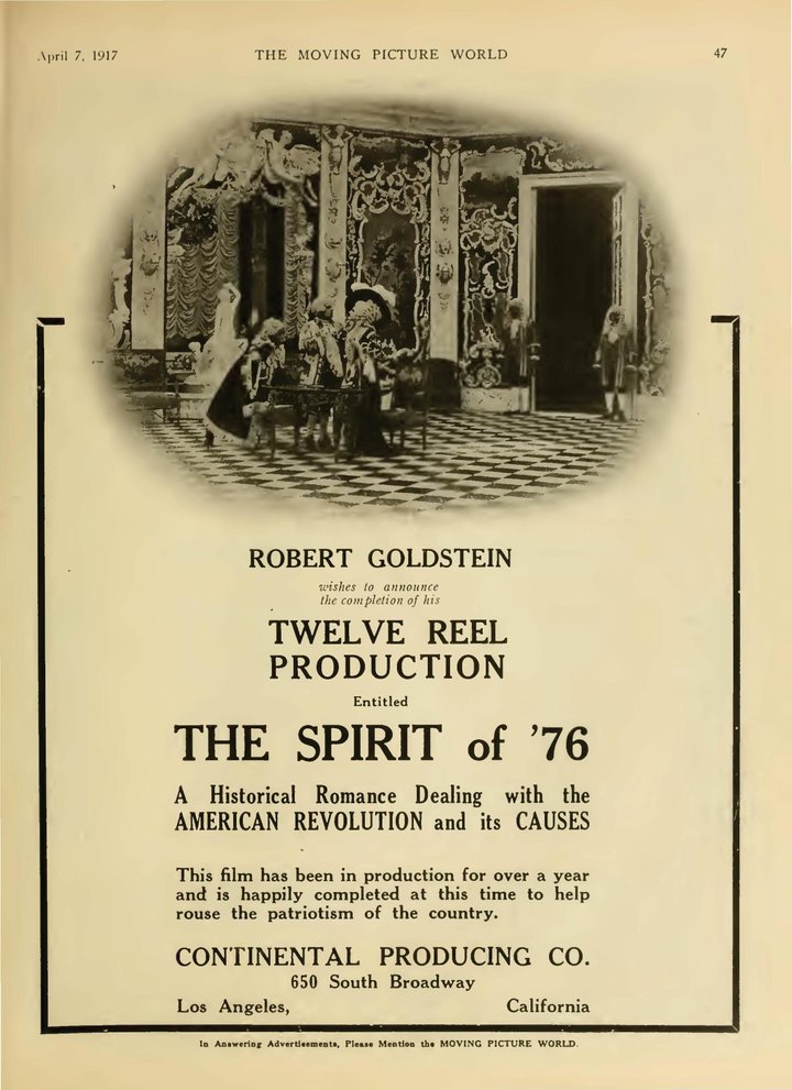 The Spirit Of '76 (1917) Poster