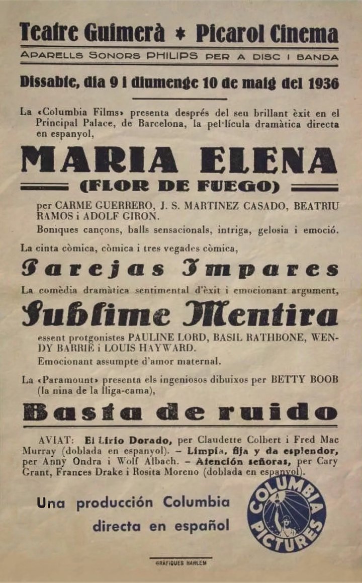 María Elena (1936) Poster