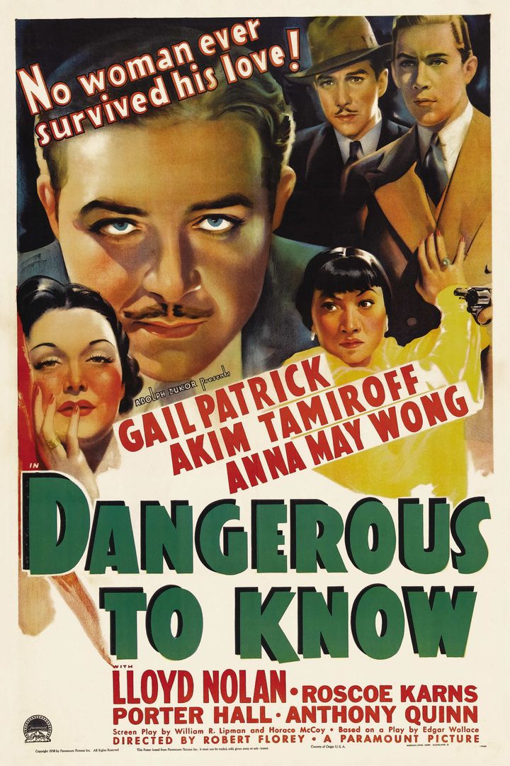 Dangerous To Know (1938) Poster