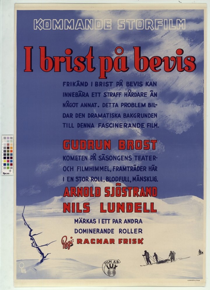 I Brist På Bevis (1943) Poster