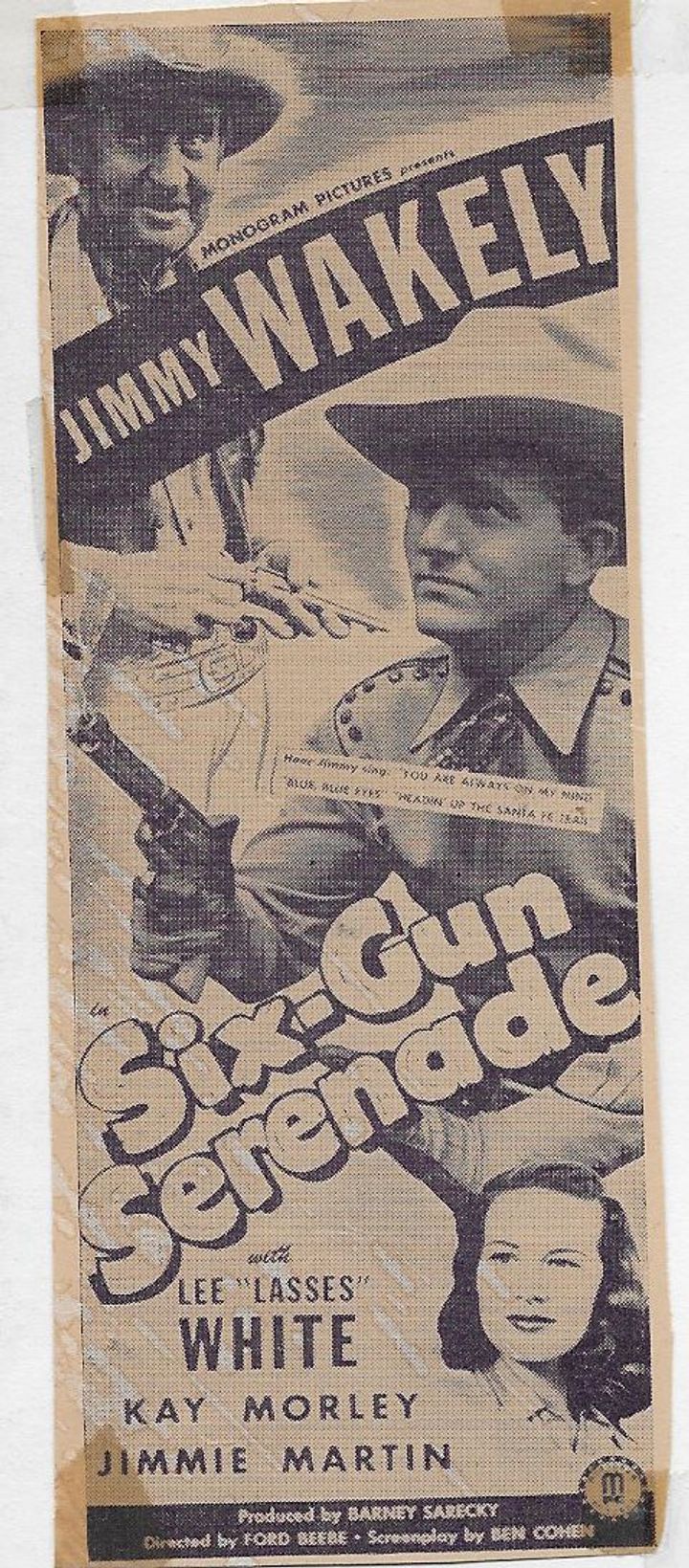 Six-gun Serenade (1947) Poster