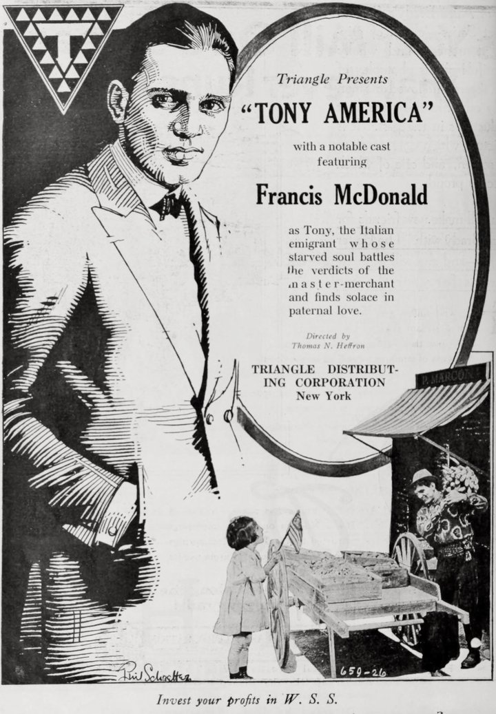 Tony America (1918) Poster