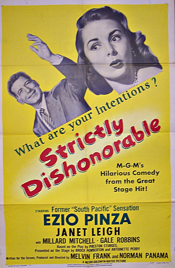 Strictly Dishonorable (1951) Poster