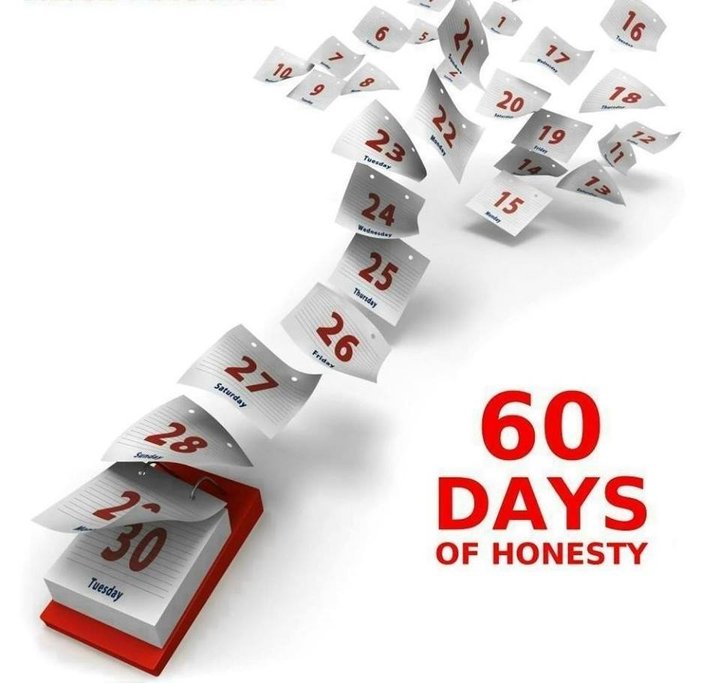 60 Days Of Honesty Poster