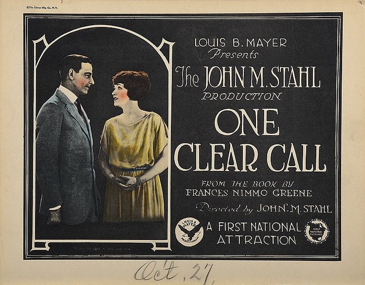 One Clear Call (1922) Poster