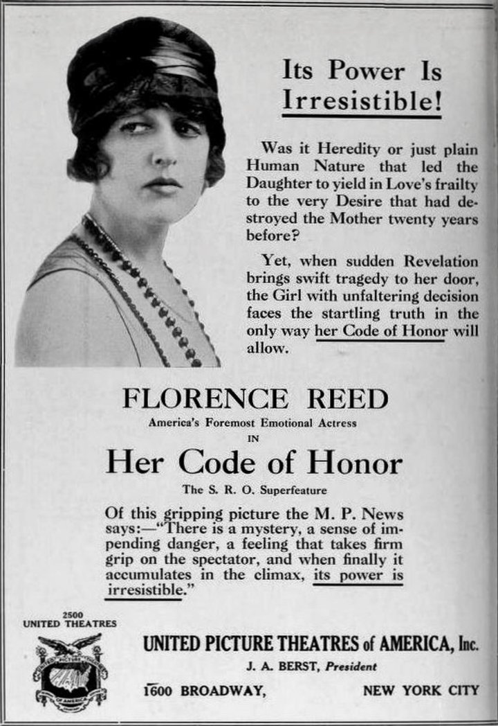 Her Code Of Honor (1919) Poster