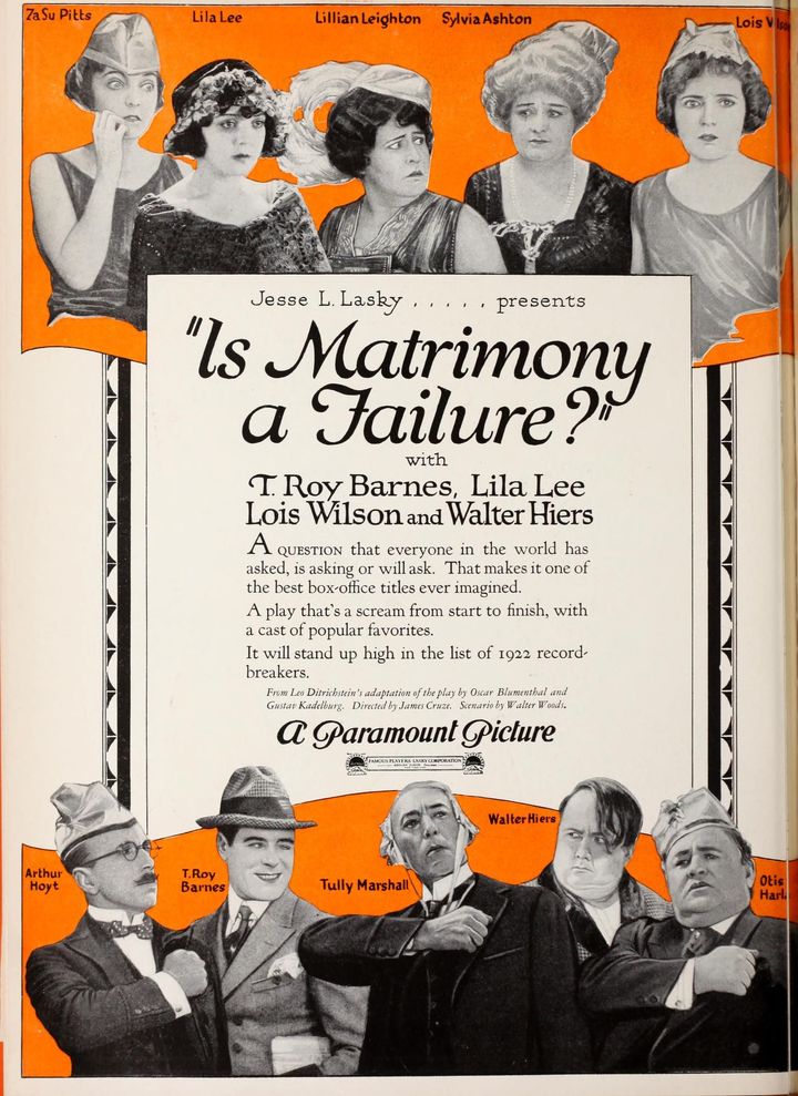 Is Matrimony A Failure? (1922) Poster