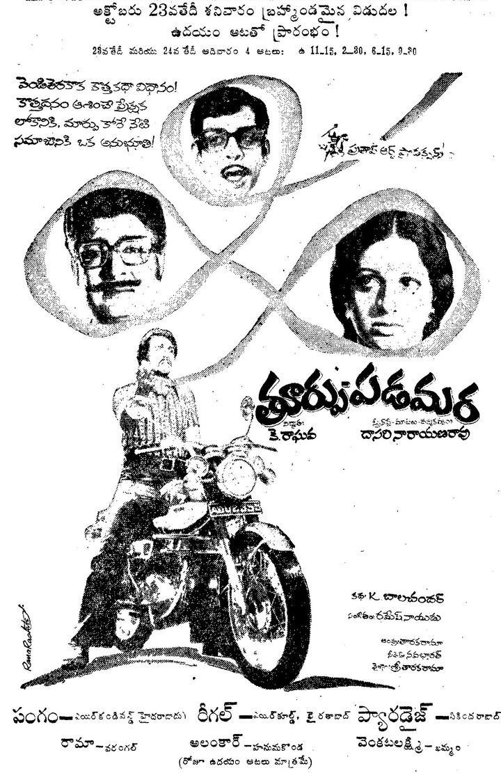 Thoorpu Padamara (1976) Poster