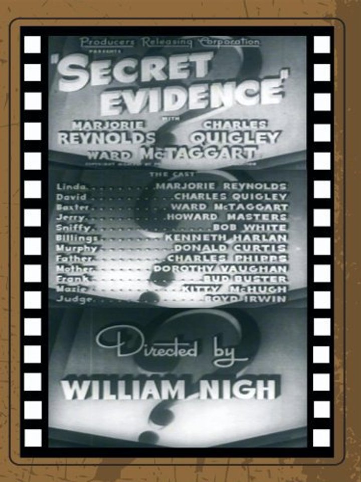 Secret Evidence (1941) Poster