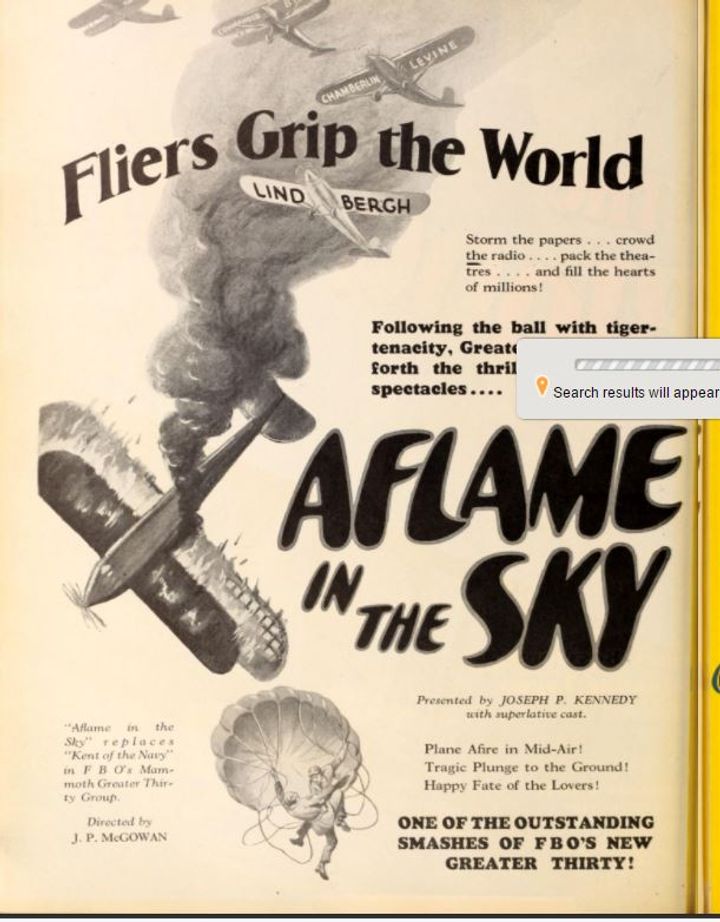 Aflame In The Sky (1927) Poster