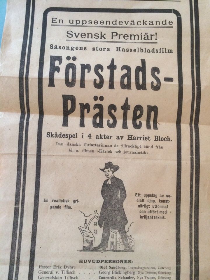 Förstadsprästen (1917) Poster