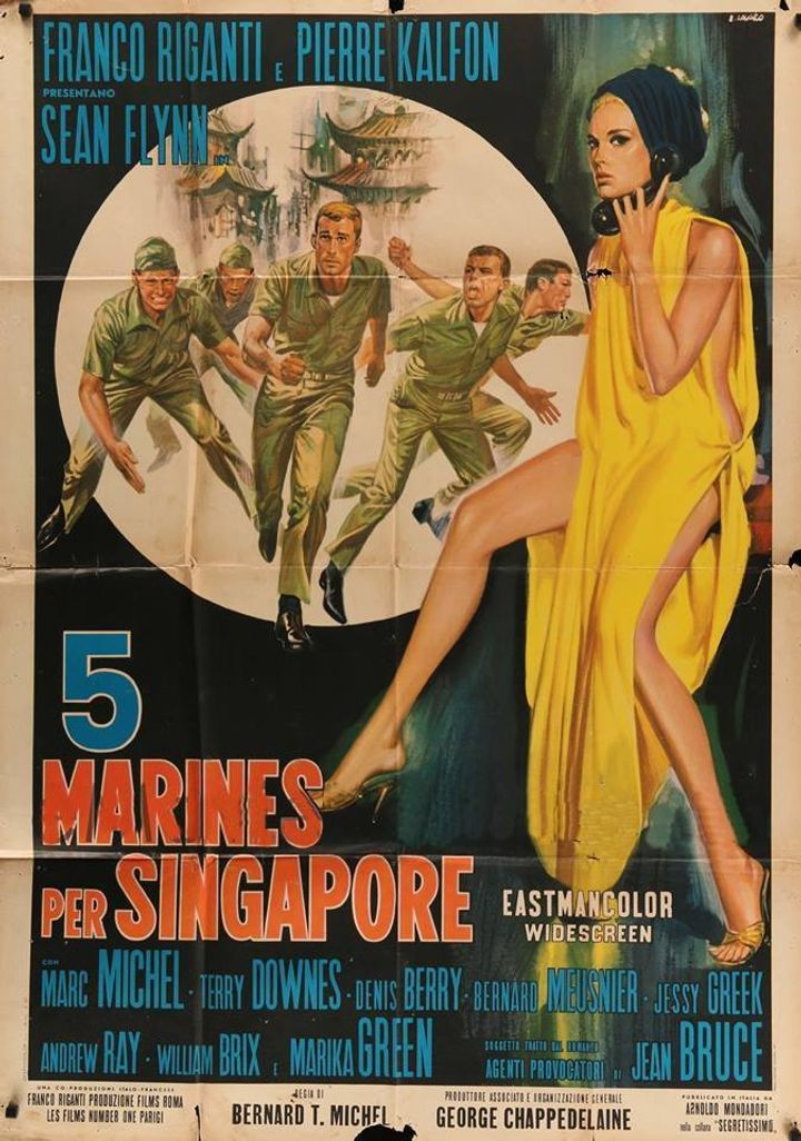 Cinq Gars Pour Singapour (1967) Poster