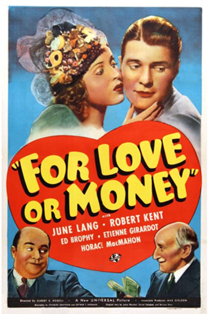 For Love Or Money (1939) Poster