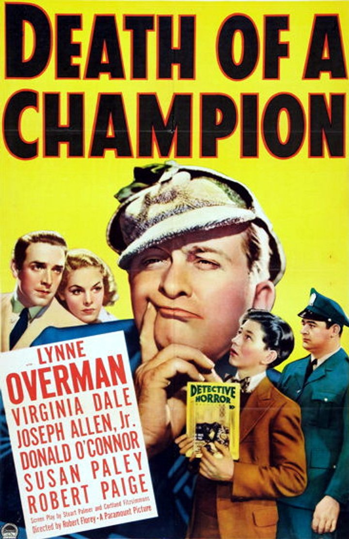 Death Of A Champion (1939) Poster