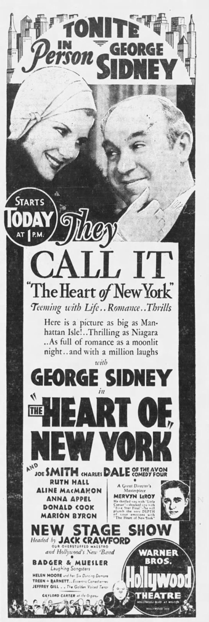 The Heart Of New York (1932) Poster