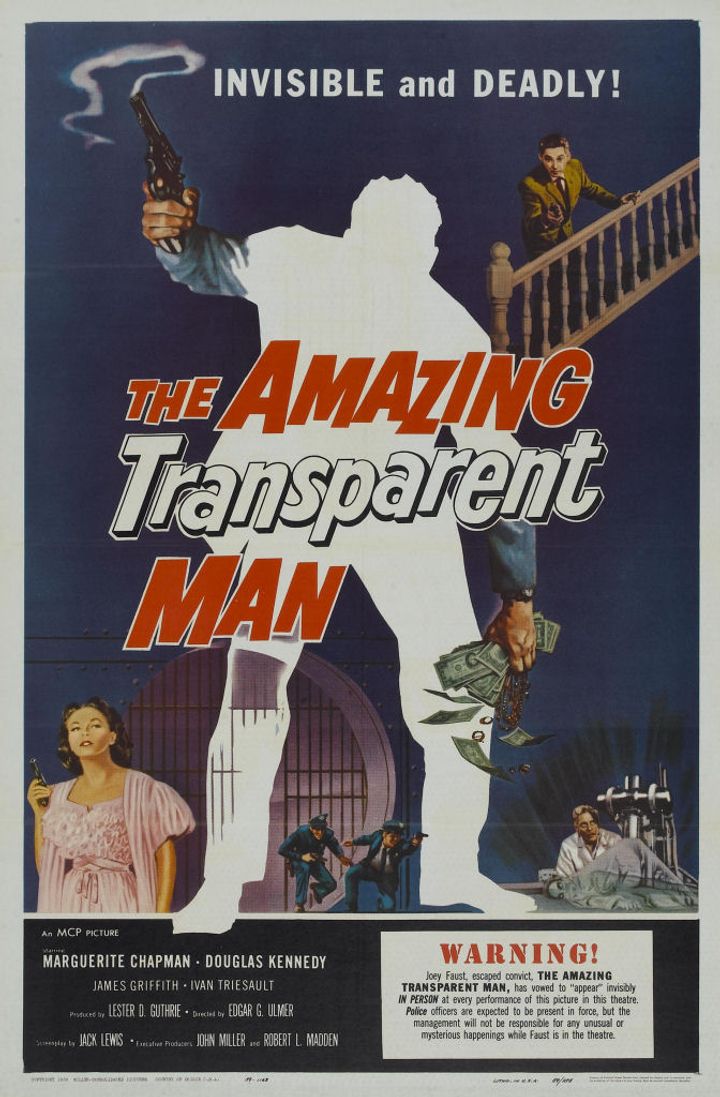 The Amazing Transparent Man (1960) Poster