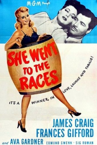 she went to the races 1945 poster