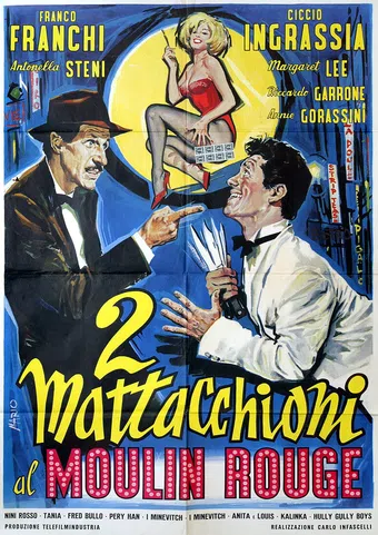 2 mattacchioni al moulin rouge 1964 poster